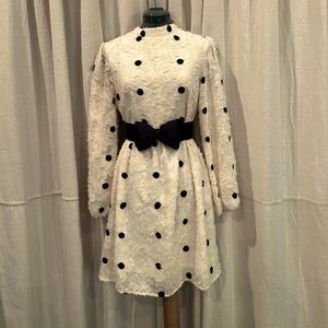 Polka Dot Mock Neck Dress